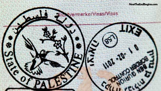 Palestine passport stamp